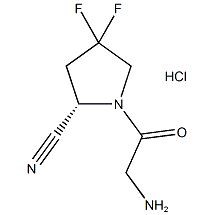 (S)-1-(2-Aminoacetyl)-4,4-difluorpyrrolidine-2-carbonitriltrifluoracetaat CAS-nr.:1448440-51-4
