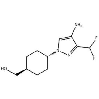 Cyclohexaanmethanol, 4-[4-amino-3-(difluormethyl)-1H-pyrazool-1-yl]-, Trans- CAS-nr.: 2434841-21-9